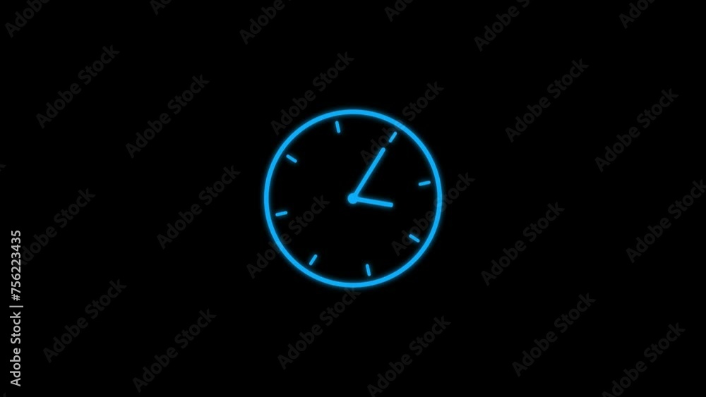 Abstract new fast analog clock animation. Abstract new fast analog clock animation.