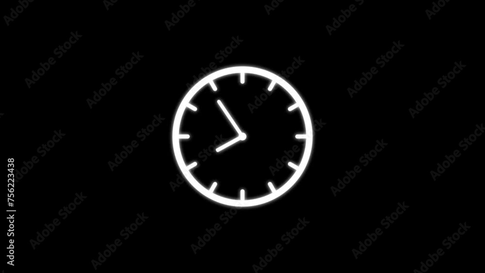 Abstract Clock icon flat style 24 Hour Day Fast Speed and Clock with moving Clock time rotation 360 4k video animation. Abstract Clock icon flat style 24 Hour Day Fast Speed and Clock with moving Clock time rotation 360 4k video animation.