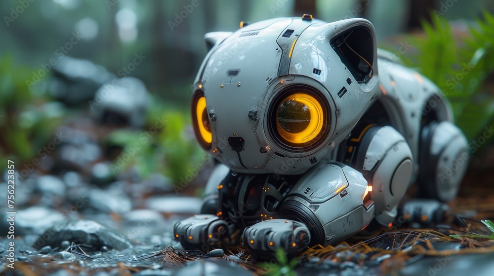 A biomimetic cat robot. The concept of modern technologies A biomimetic cat robot. The concept of modern technologies