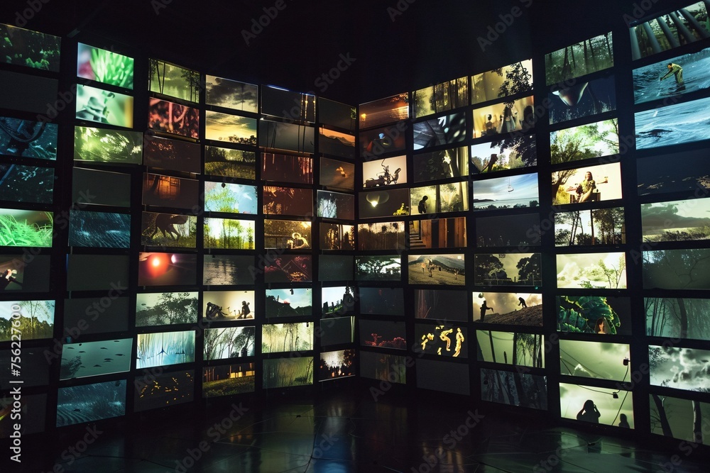 Monthly Movie Night A Visual Experience Generative AI - obrazy, fototapety, plakaty 