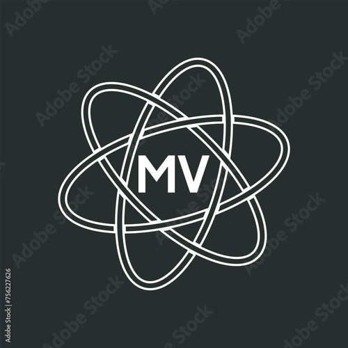 MV letter logo design on white background. MV logo. MV creative initials letter Monogram logo icon concept. MV letter design
