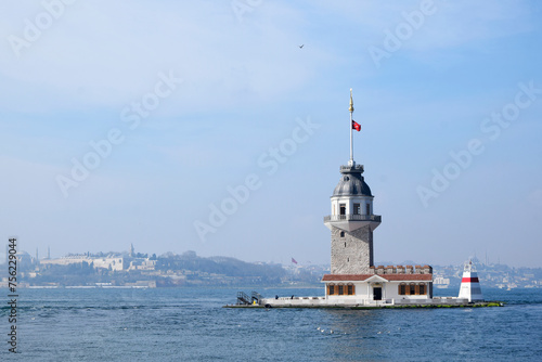 The Maiden's Tower of the Bosphorus strait in Istanbul, Turkey 