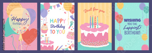 Happy birthday greeting card collection