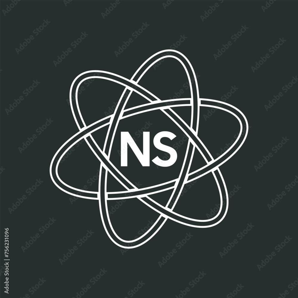 NS letter logo design on white background. NS logo. NS creative initials letter Monogram logo icon concept. NS letter design