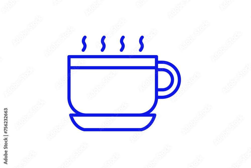 hot drink illustration in line style design. Vector illustration. hot drink illustration in line style design. Vector illustration.