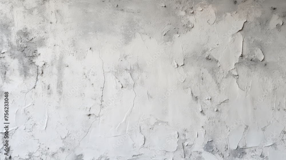 Fototapeta premium Soft white painted concrete wall. Generative AI