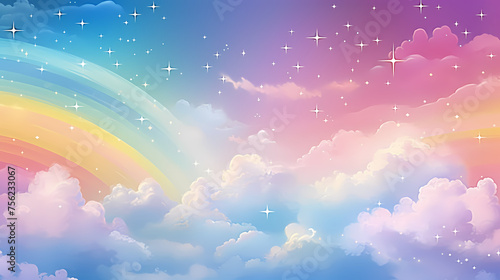 fantasy sky with pink clouds fantasy background