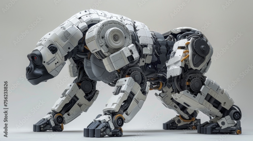 A biomimetic gorilla robot. The concept of modern technologies A biomimetic gorilla robot. The concept of modern technologies