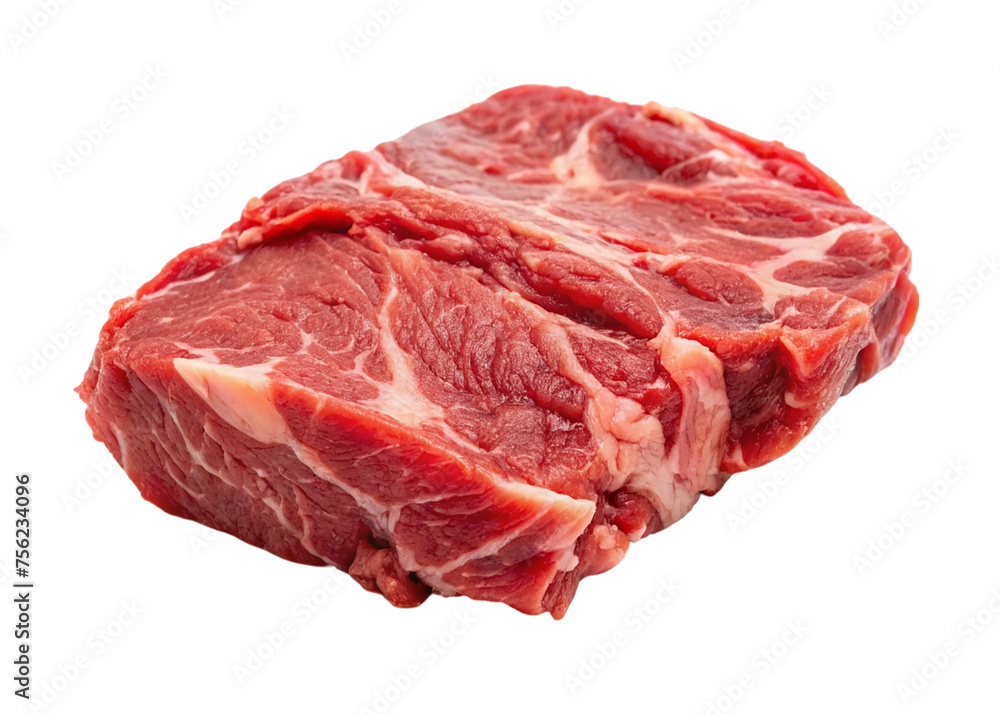 Raw Meat Pork. isolated on transparent background.