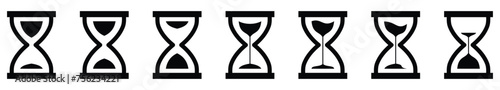 Hourglass icon. Sand clock icon, vector illustration.