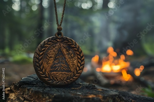 the great outdoors leather medallion photo