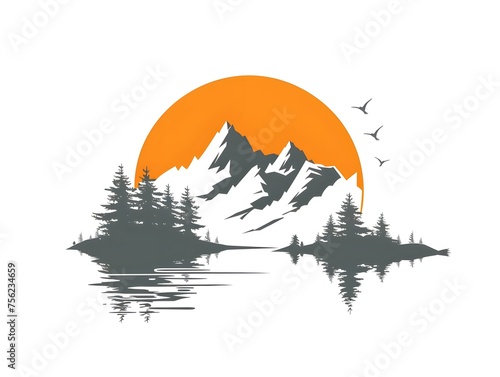 the great outdoors graphics for a logo or a t-shirt design photo