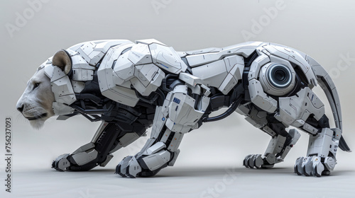 A biomimetic robot lion. The concept of modern technologies © CaptainMCity