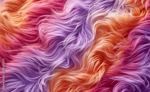 Purple and Orange Hair A Colorful Celebration of the Monthly Hair Trend Generative AI