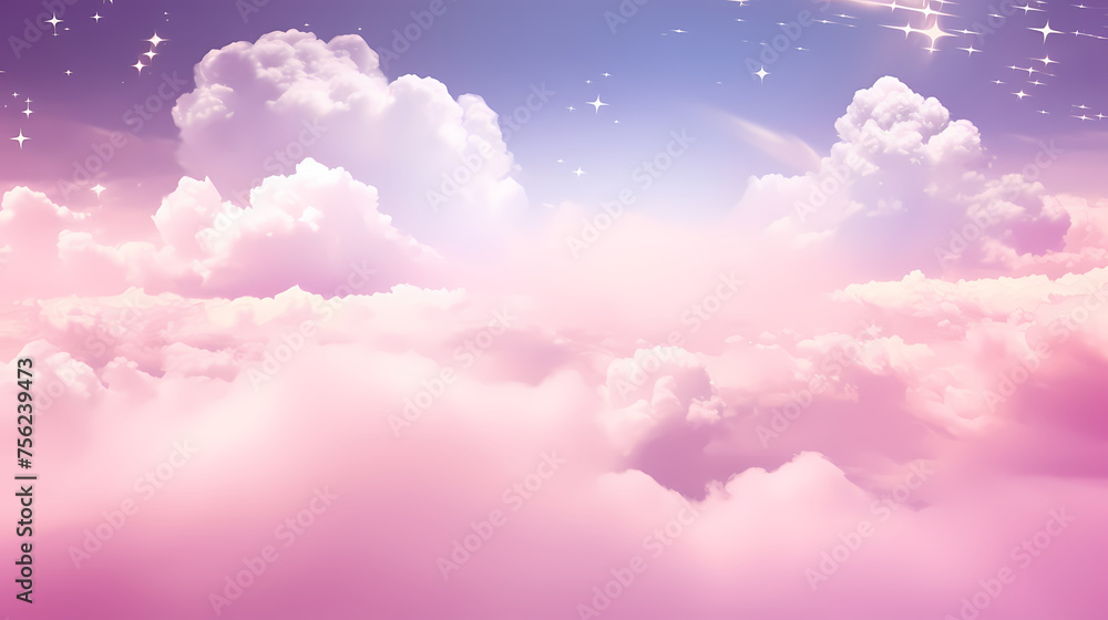 The background of clouds is pink The background of clouds is pink