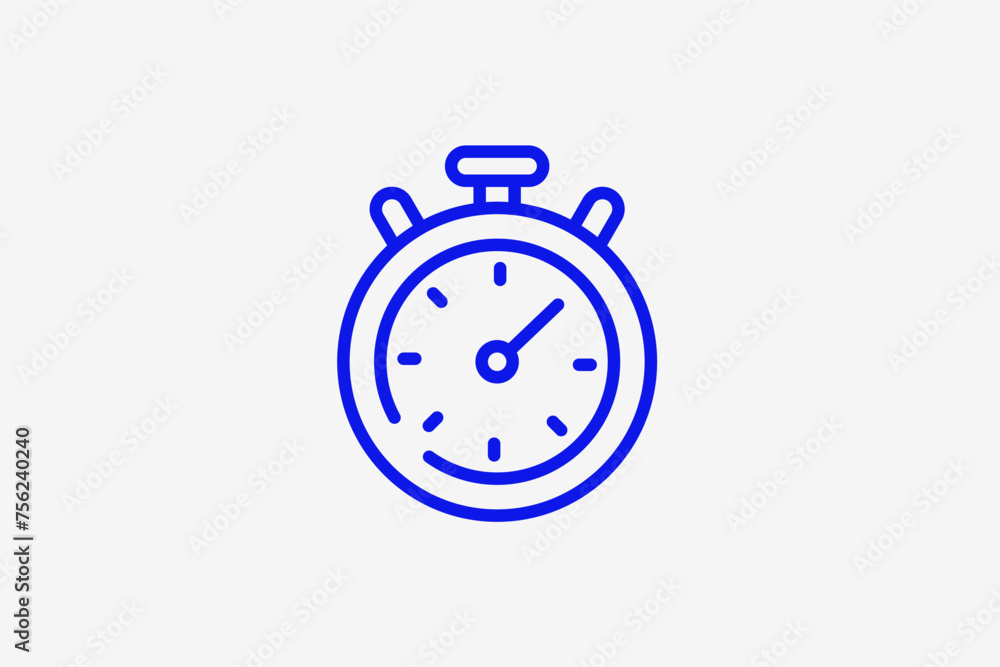 stopwatch illustration in line style design. Vector illustration. stopwatch illustration in line style design. Vector illustration.