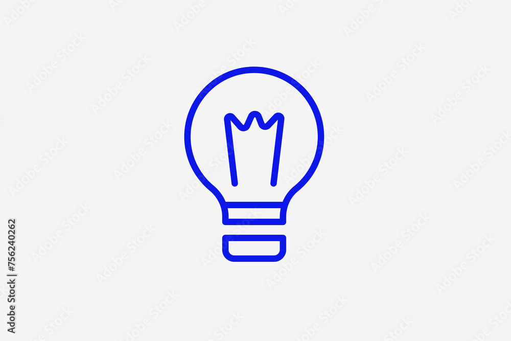 bulb illustration in line style design. Vector illustration. bulb illustration in line style design. Vector illustration.