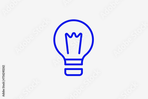 bulb illustration in line style design. Vector illustration.