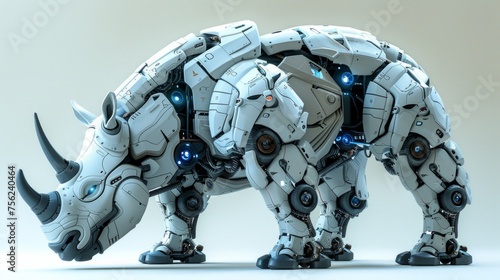 A biomimetic rhinoceros robot. The concept of modern technologies © CaptainMCity
