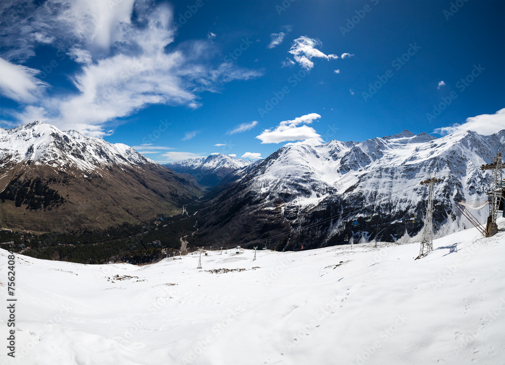 Cable car on the mount Cheget