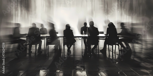 business meeting members in a meeting table