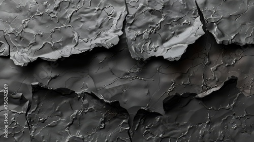 a textured dark grey surface resembling cracked earth  reminiscent of a drought  creating a dramatic and powerful background.