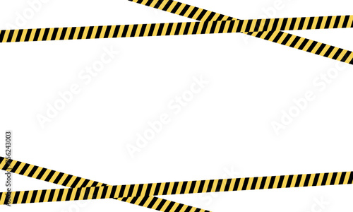 Warning tape isolated background. Vector Illustration