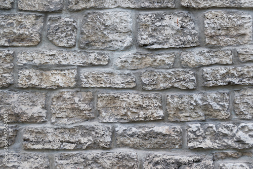 Mur z cegły szarej