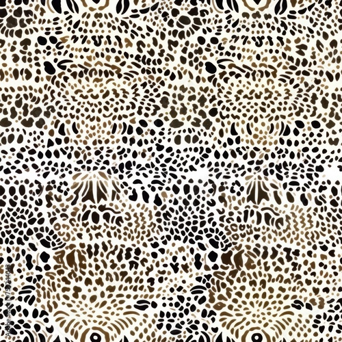 Abstract rosettes in a seamless leopard pattern for a contemporary wild look.