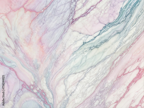 Pastel pink, white, blue colors delicate abstract background with marble texture. Generative AI