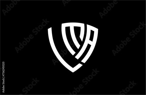 LMA creative letter shield logo design vector icon illustration photo