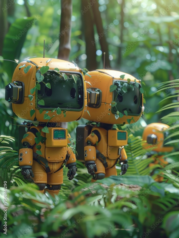 Yellow Robots in Forest Yellow Robots in Forest
