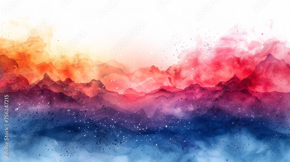 Vibrant Watercolor Gradient Cover Design Generative AI