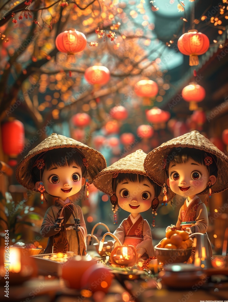 Group of Children Sitting at a Table With Food Group of Children Sitting at a Table With Food