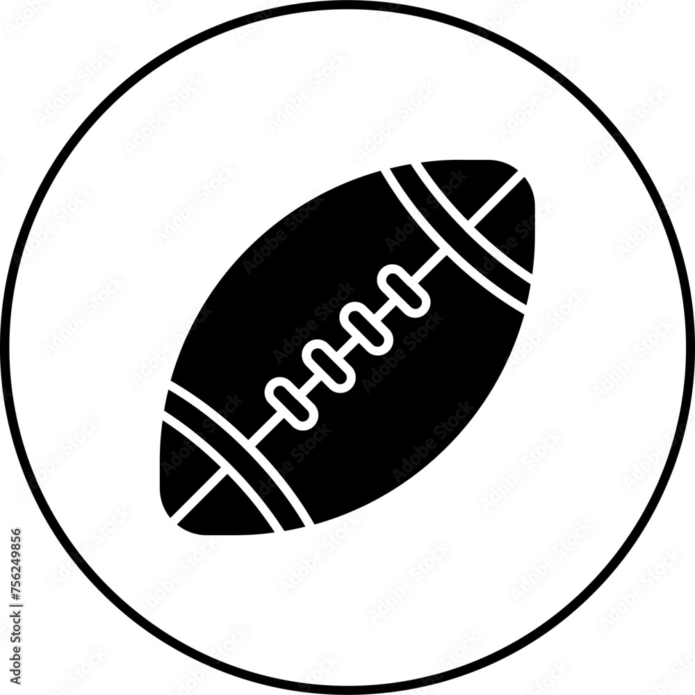 Rugby Ball Icon Rugby Ball Icon