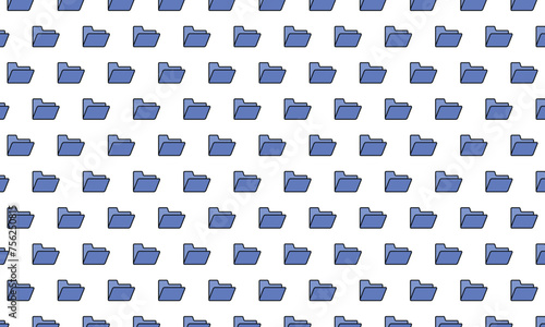 Folder icon pattern on white background. Vector Illustration