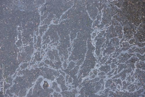 Surface, texture, background, slippery road in a winter day.