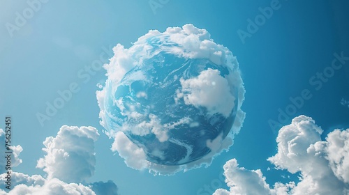 Ethereal Earth A Celestial View of Our Planet Generative AI