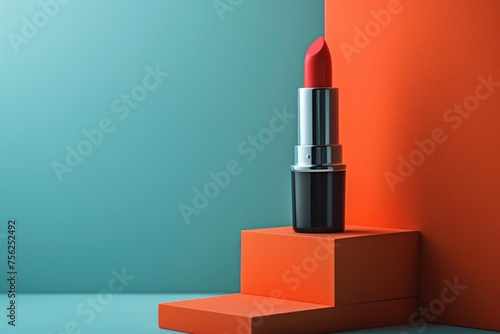 Mockup Lipstick cosmetic product. Generative AI photo