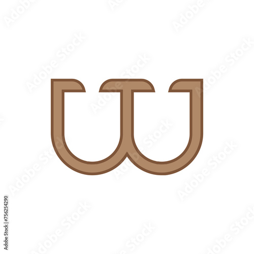 Monogram W design vector logo. Monogram initial letter mark W logo design. Monogram design vector logo. Monogram initial letter mark W logo design. Simple W monogram. Monogram W design logo