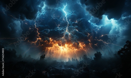Intense Lightning Storm Within Massive Cloud