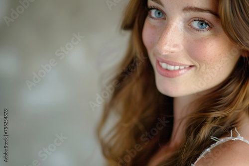 June's Hottie A Gorgeous Brunette with Freckles Generative AI