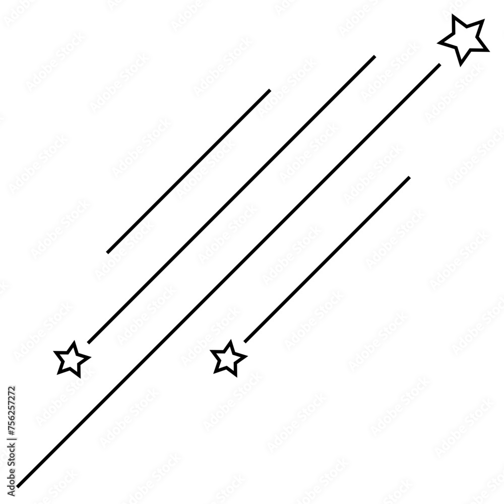 Fototapeta premium Black Shooting Star
