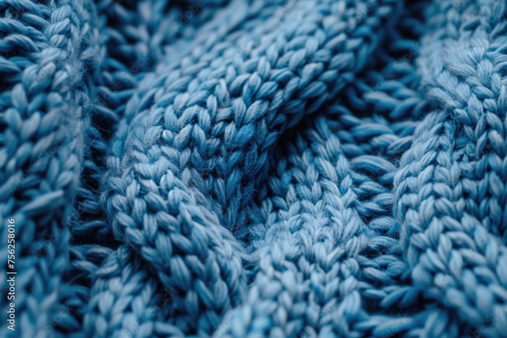 A close-up of the knitted pattern in a warm sweater A close-up of the knitted pattern in a warm sweater
