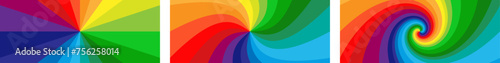 Background with rainbow colored spirals	