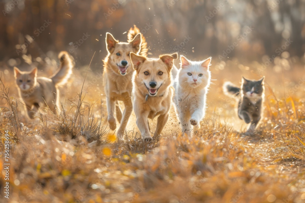puppies in the park. 