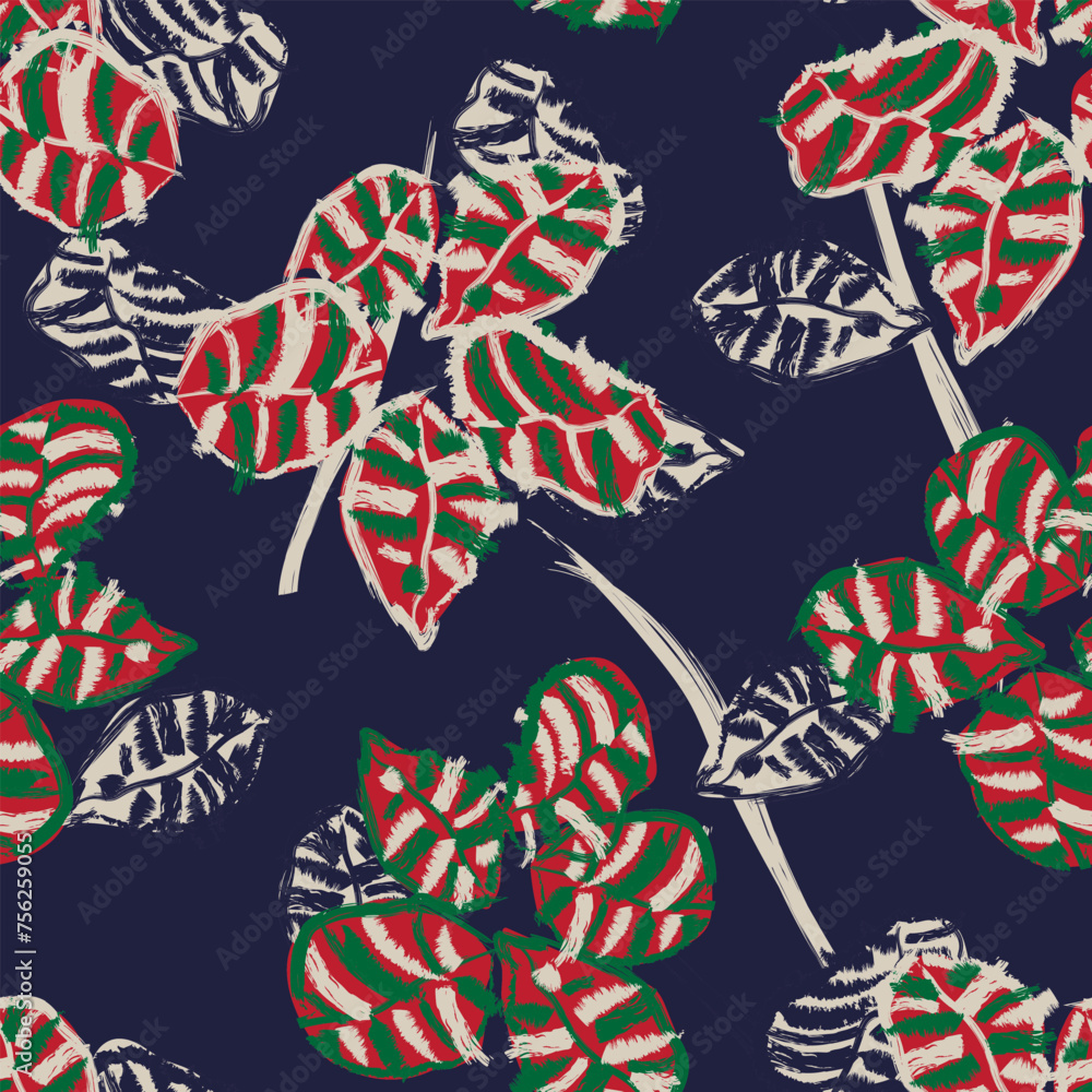 Red Abstract Floral Seamless Pattern Design Red Abstract Floral Seamless Pattern Design