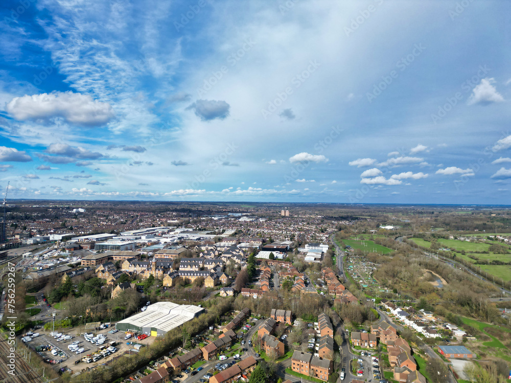 Naklejka premium Aerial View of Watford City Centre, England United Kingdom
