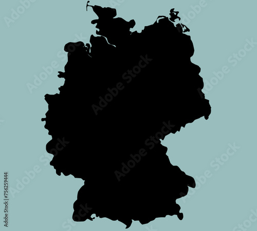 germany map silhouette