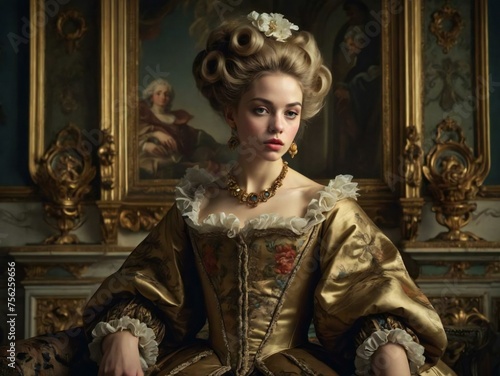 Baroque style painting Generative AI